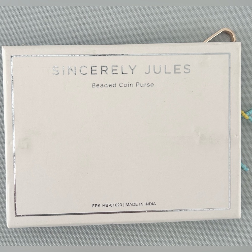 Sincerely Jules Beaded Duck Coin Pouch Blue Yellow New - Picture 3 of 3